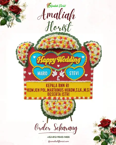 Papan Bunga Pernikahan Gunungtajem